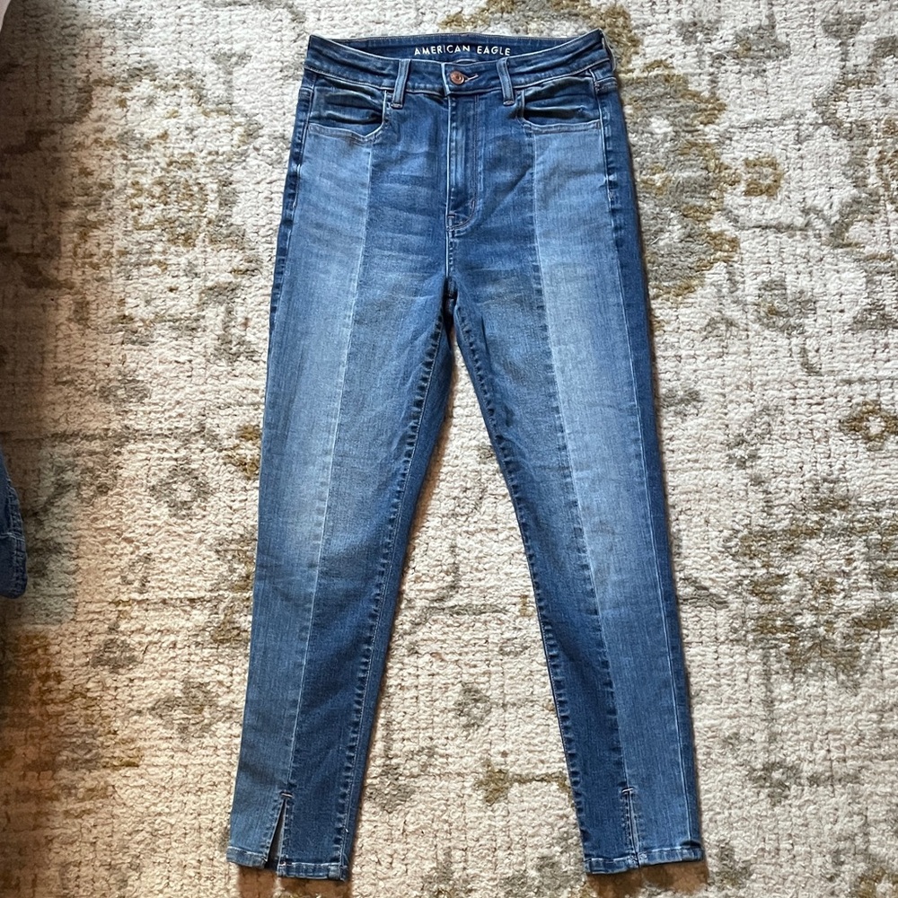 American Eagle Outfitters Highest Rise Jegging Crop Blue Jeans 6